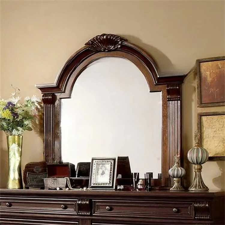 Bedroom Furniture Set Luxury Antique Bedroom Set Antique Wooden Queen Bed/King Bedroom Leather Set - view 4