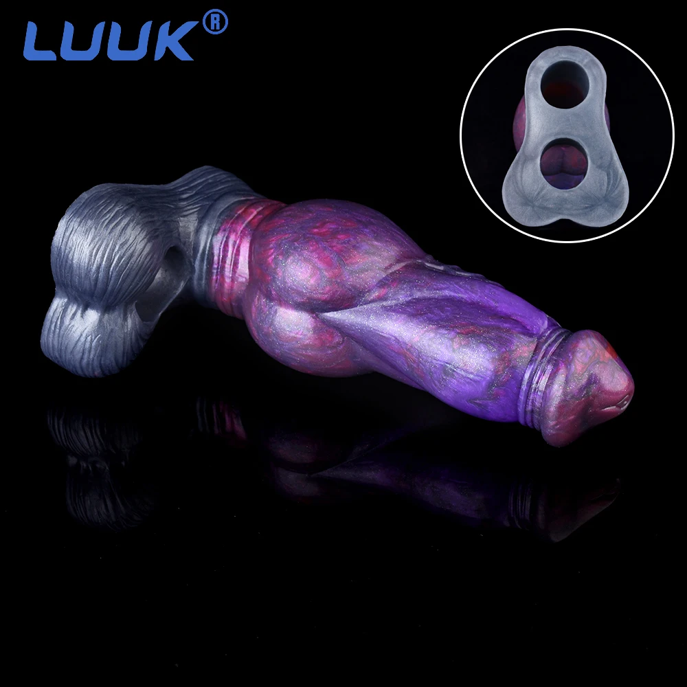 

LUUK Fake Penis Enlargement Sheath For Men Multi Color Wearable Sleeve Extender Bondage Cock Delay Ejaculation Sex Toys