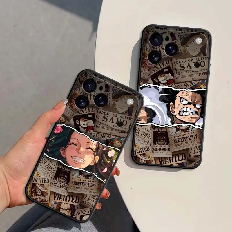 

Boy One Piece Luffy Art Phone Case For Apple iPhone 17 Air 16 16E 15 14 13 12 11 Pro Max Plus Black Soft TPU Cover
