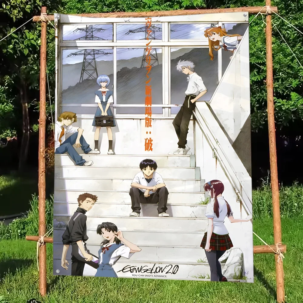 

Neon G-Genesis E-Evangelion Eva Flag DIY Flag For Family Group Party Living Room Home Dorm Decor Wall Art Decor Banner