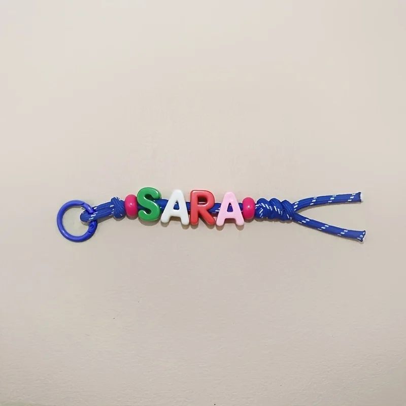 Custom Acrylic Colored Letter Keychain, Personalized Charm