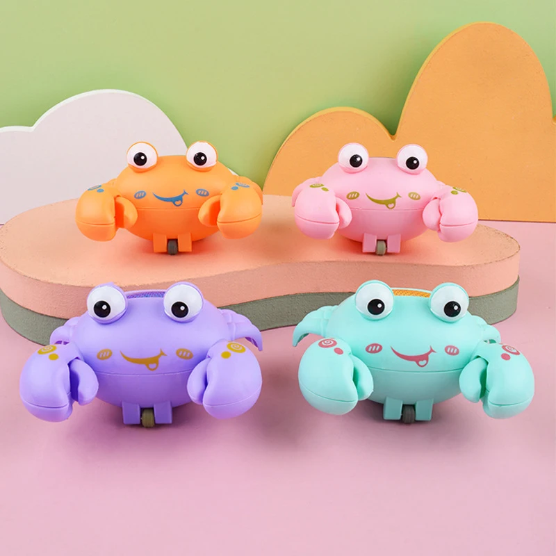 Explosive Children Pull Cord Light-emitting Small Crab Toys Creative Small Toys Pull The Line Sliding Toy Car Kids Birthday Gift