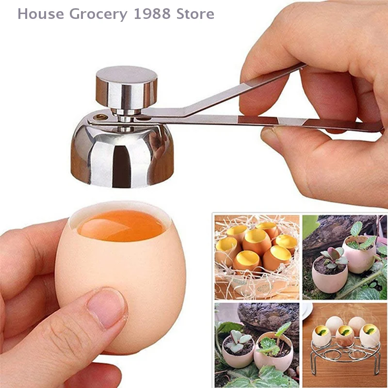 

1Pcs New Practical Metal Egg Scissors Stainless Steel Shell Cutter Opener Boiled Raw Egg Open Creative Kitchen Tool