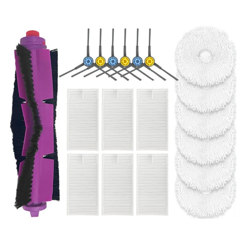 AC66 19 Uds para Midea V12 Robot piezas de repuesto de aspiradora accesorios rodillo principal Cepillo Lateral filtro Hepa paño de mopa