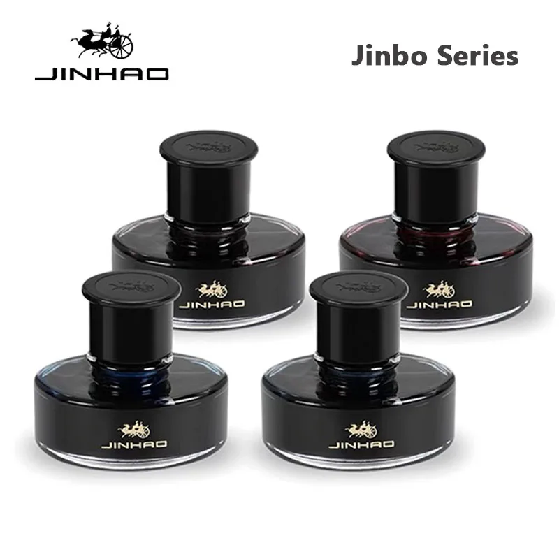 JINHAO 50ml Jin Bo Series Fountain Pen Ink Dip Pen Glass Bottle 4 Colors for Student Painting Writing Ink Supplies Stationery