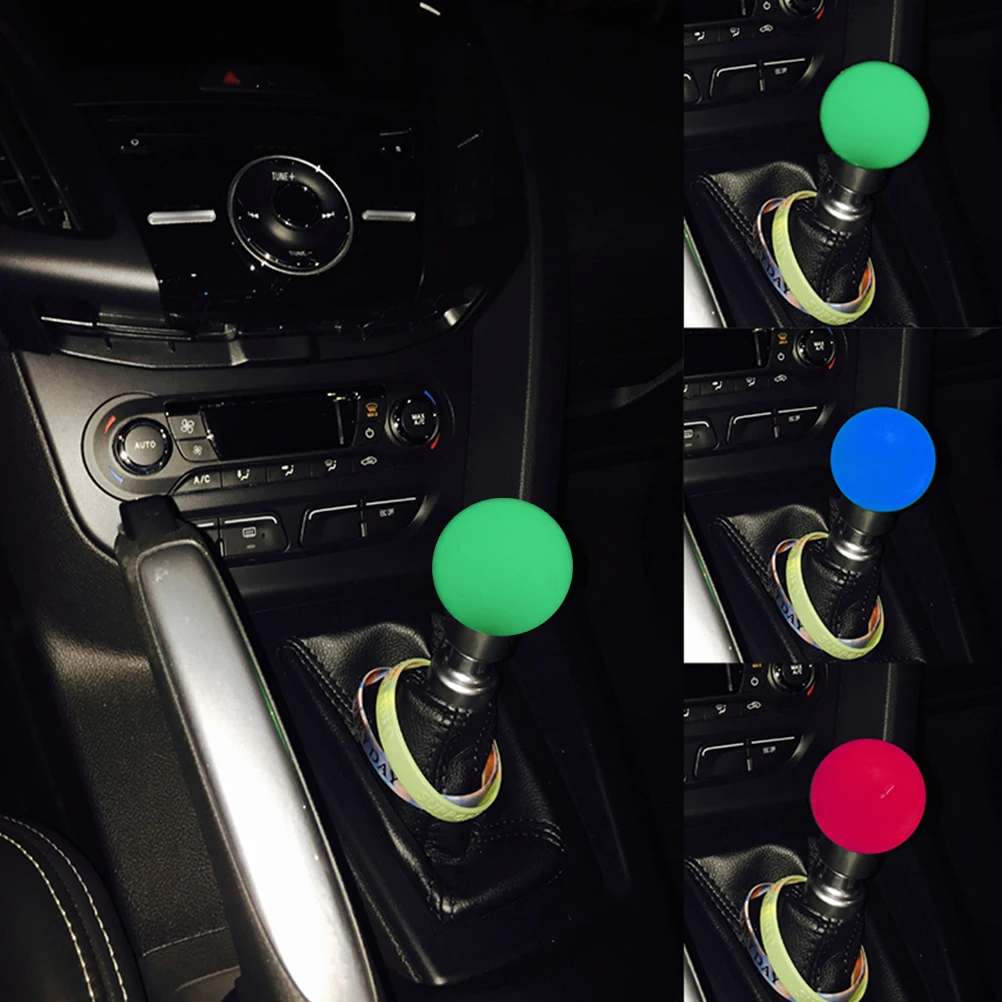 

Luminous Gear Head Lever Knob Acrylic Car Handle Universal Auto Accessories Stylish Various Colors Rubber Interface