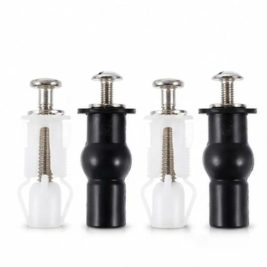 4Pcs Toilet Seat Fixing Screws Stainless Steel Rubber Anti-Deform Replacement Bolts Toilet Lid Hinge Accessories Convenient Use