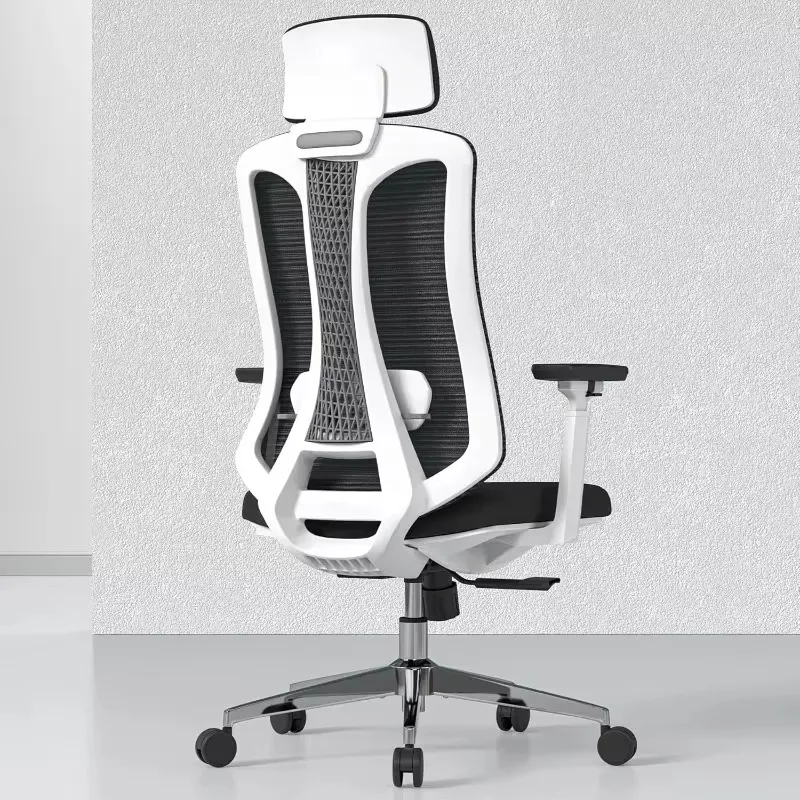 

Mesh Office Chair, Computer Desk Chair with 3D Armrests, Adjustable Lumbar Cushion and Adjustable Headrest