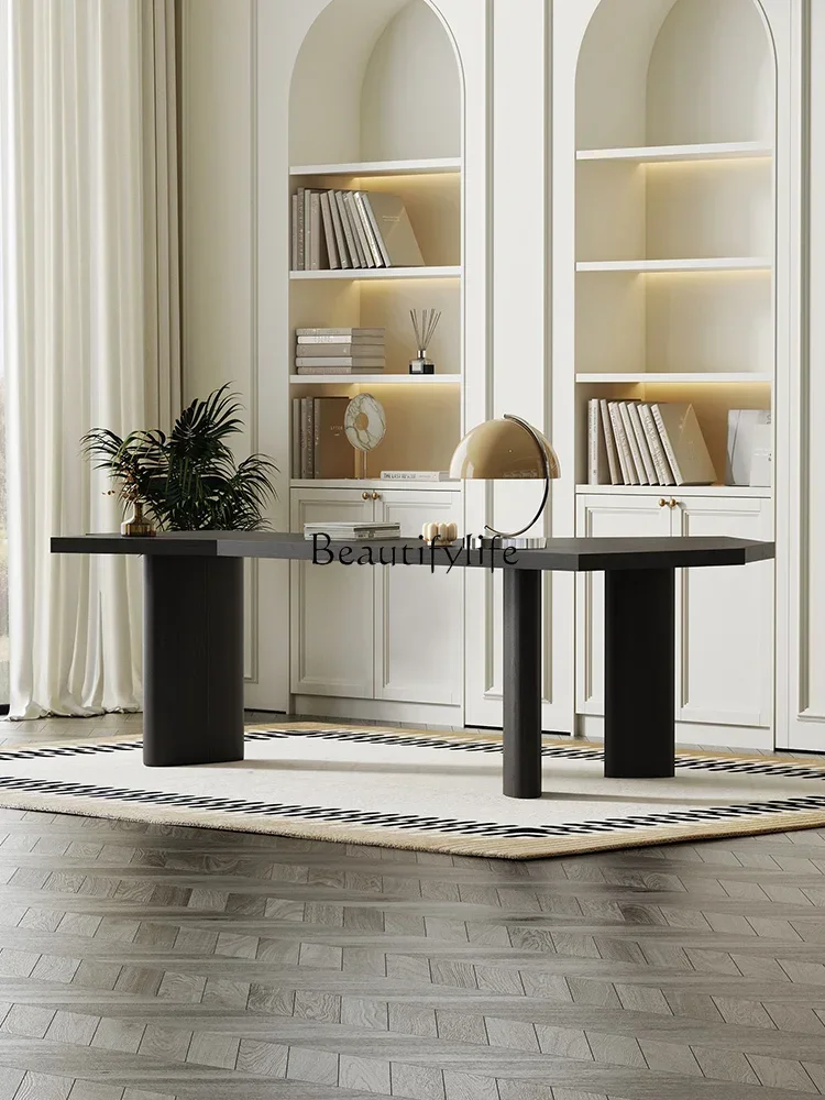 

BJ A Italian Minimalist Desk Modern Solid Wood Design Desk