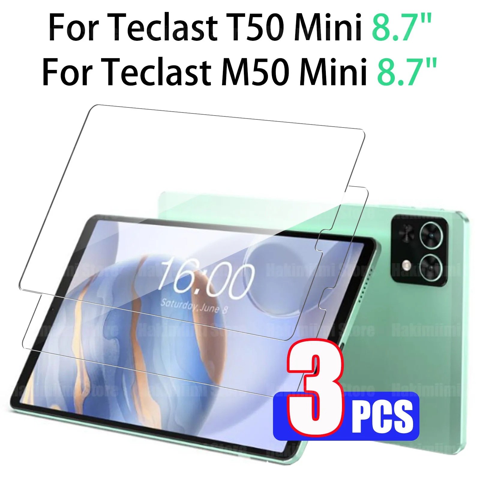 

Защитная пленка для экрана Teclast T50 Mini 8,7 дюйма, 2025 HD, 9H, небьющаяся, устойчивая к царапинам пленка из закаленного стекла для Teclast M50 Mini