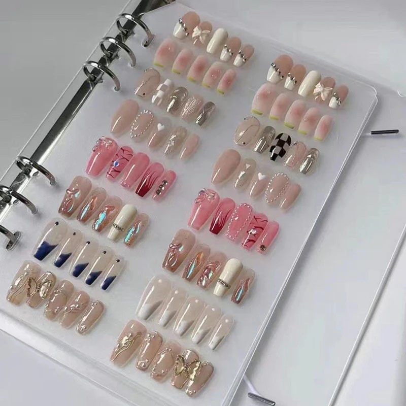 Easy Nail Painting Practice Design Book Manicure Design Tip PVC Storage Display Albums Nails Sample Display Tool