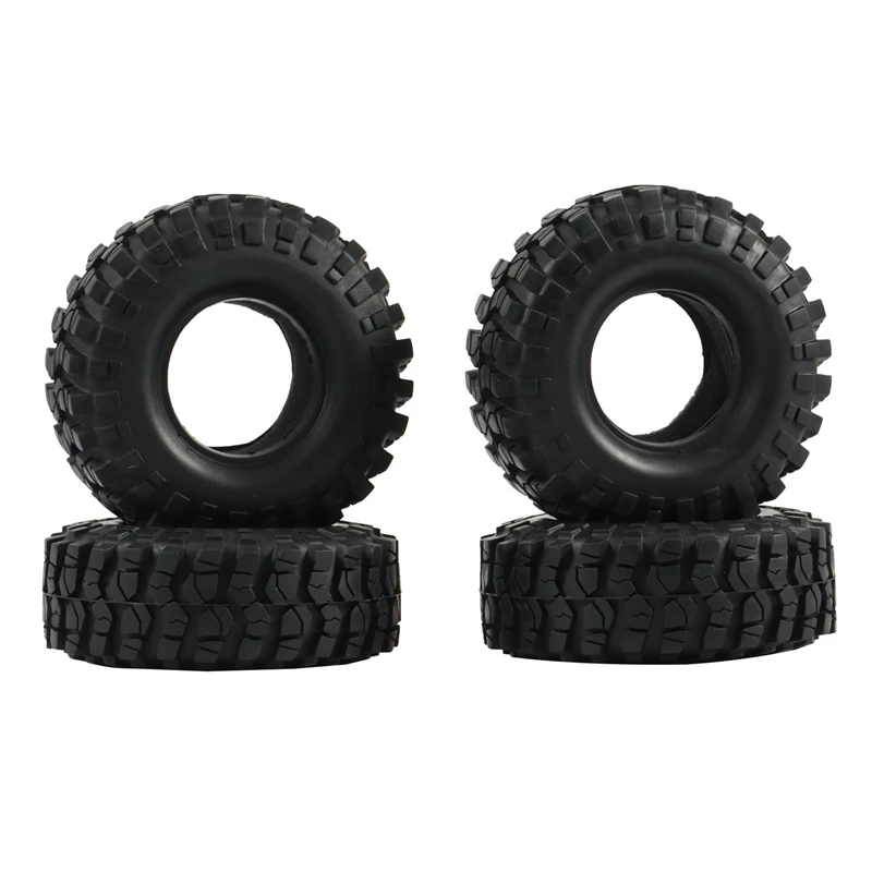 4PCS 108MM 1.9Inch Rubber Wheel Tires Tyre For 1/10 RC Crawler Car Axial SCX10 90046 AXI03007 Traxxas TRX4 D90