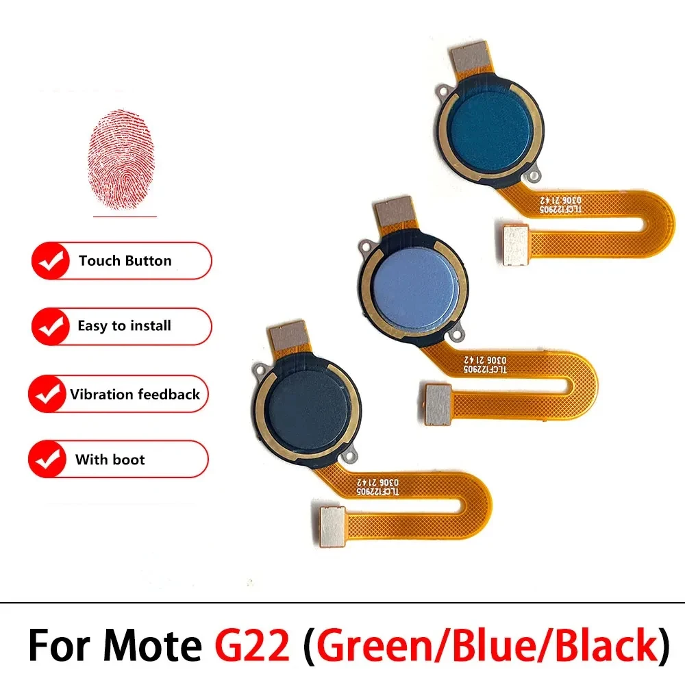 Home Finger Reader Fingerprint Reader Touch ID Sensor Return Key Home Button Flex For Moto G73 G22 G31 G51 5G G71 G Power 2021