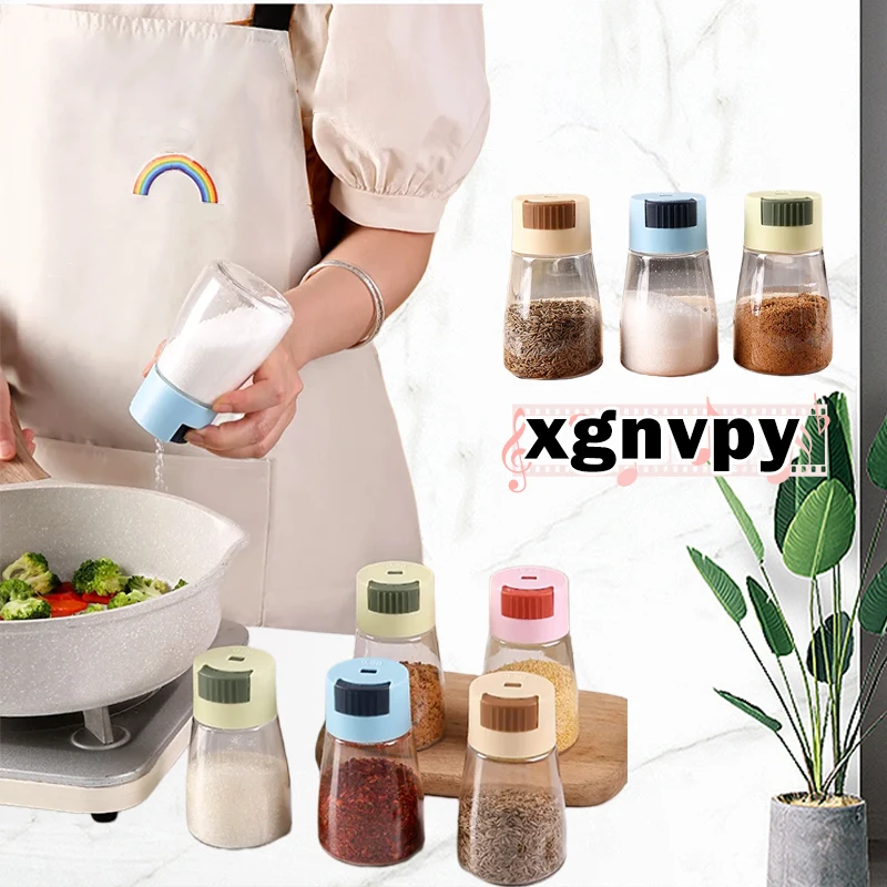 xgnvpy Quantitative Salt Shaker Control Measure Out Tool Sprinkle Jar Seasoning Box Kitchen Seasoning Bottle