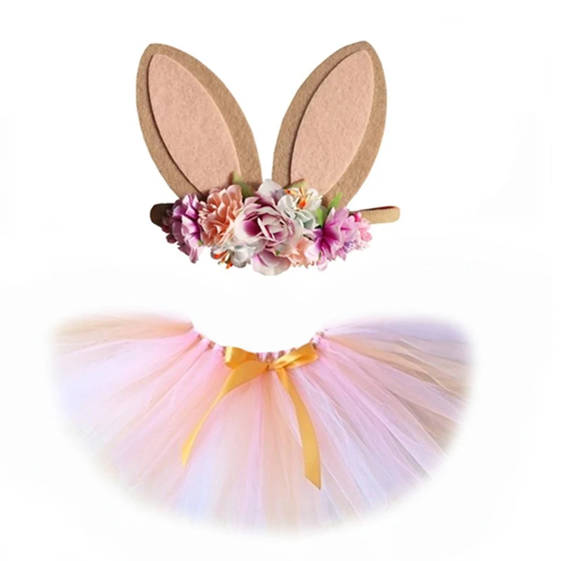 

Easter Bunny Tutu Skirt for Baby Girls Animal Rabbit Costumes Kids Easter Holiday Fluffy Ballet Tutus Outfit for Birthday Party