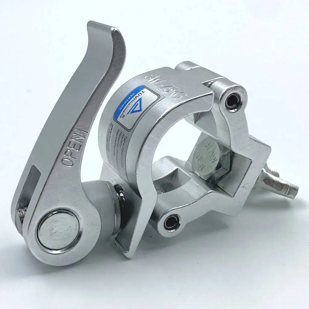 Aluminum Alloy Clamp OD25-30mm Tube Pipe Mini Clamps Quick Release Fast Lock Mounting Hooks Stage Truss Lighting Stand Couplers