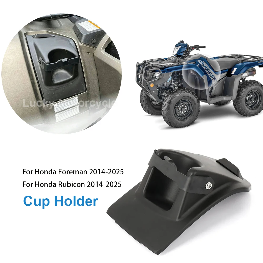 

Bottle Mount Storage Cover 2.5in Left Fender Cup Holder ATV Drink Holder Water For Honda Foreman and Rubicon 2014-2025 2024 2023