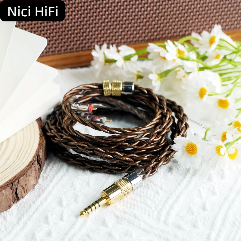 Кабель для обновления наушников-вкладышей Nici HiFi-40 0,78 2pin/mmcx/ie900/HD800 до 4,4 мм/4pin XLR для SR5 Delci Himalaya Кабель для обновления наушников-вкладышей Nici HiFi-40 0,78 2pin/mmcx/ie900/HD800 до 4,4 мм/4pin XLR для SR5 Delci Himalaya