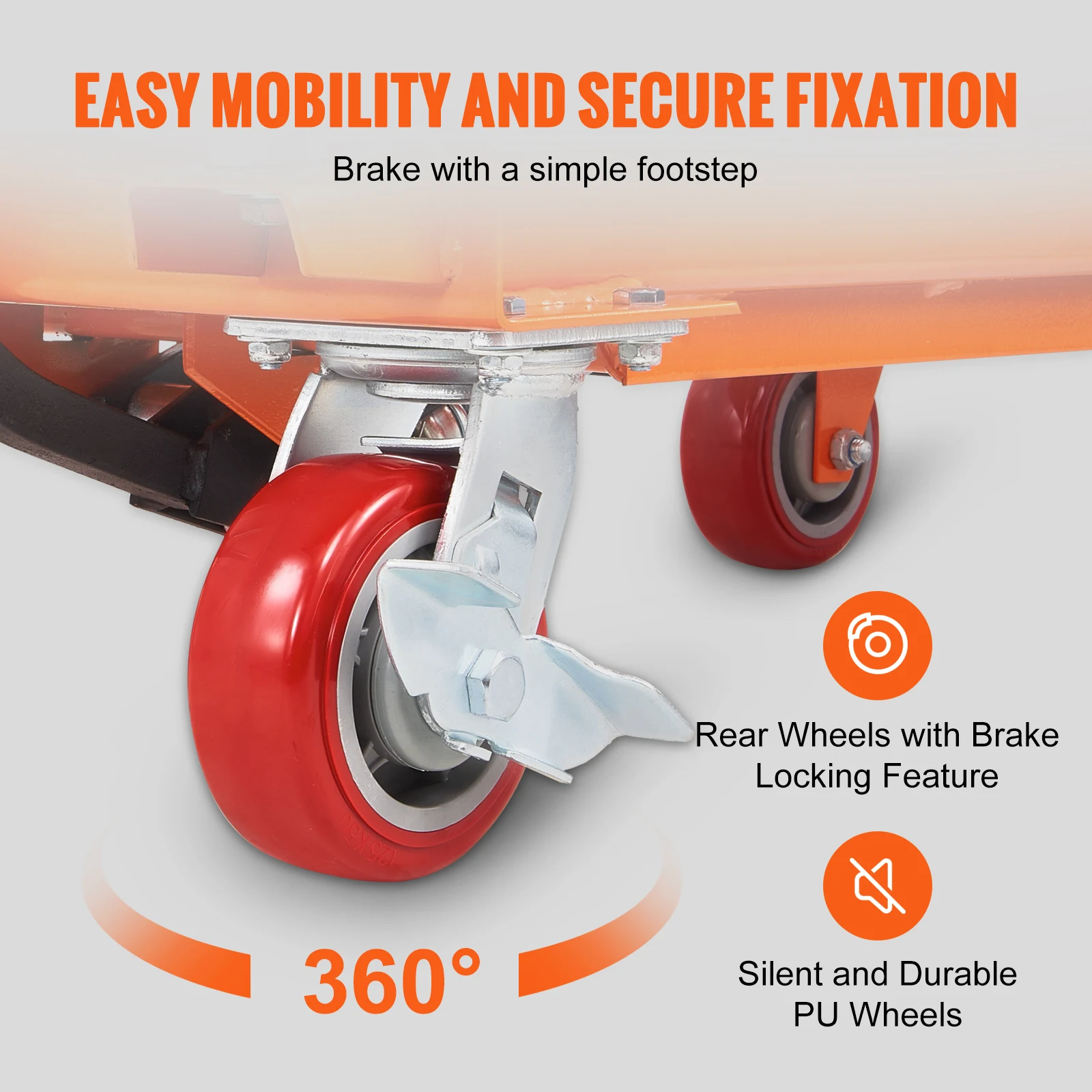 Imagem -04 - Vevor-carrinho de Mesa Elevatória Hidráulica Manual Simples Tesoura Altura de Elevação Rodas Manuseamento de Materiais Transporte 1100lbs 354