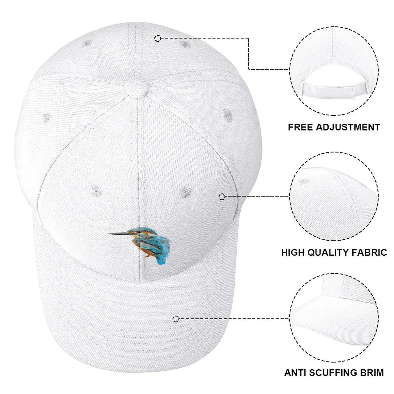 Kingfisher Baseball Cap hiking hat Gentleman Hat Woman Hats Men's