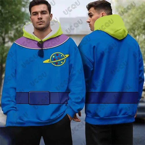 Imagen 2 del producto Sudaderas con capucha con estampado 3D de Disney Toy Story para hombre, sudadera informal de gran tamaño con Woody Buzz Lightyear Zurg Jessie, novedad de 2026
