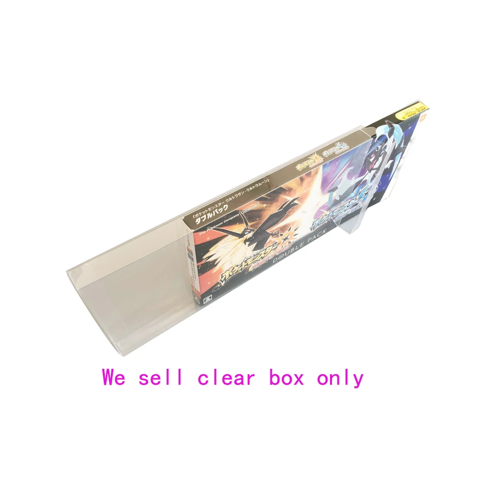 PET  plastic box  For  3DS  Sun Moon Bundle  Limited game   Storage Box Transparent Display  Box