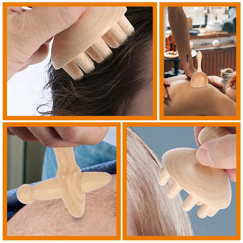 

1Set Wooden Sculpting Body Massager Wood Massage Tools Lightweight Non-Slip Handle Improve Circulation Massage Tools