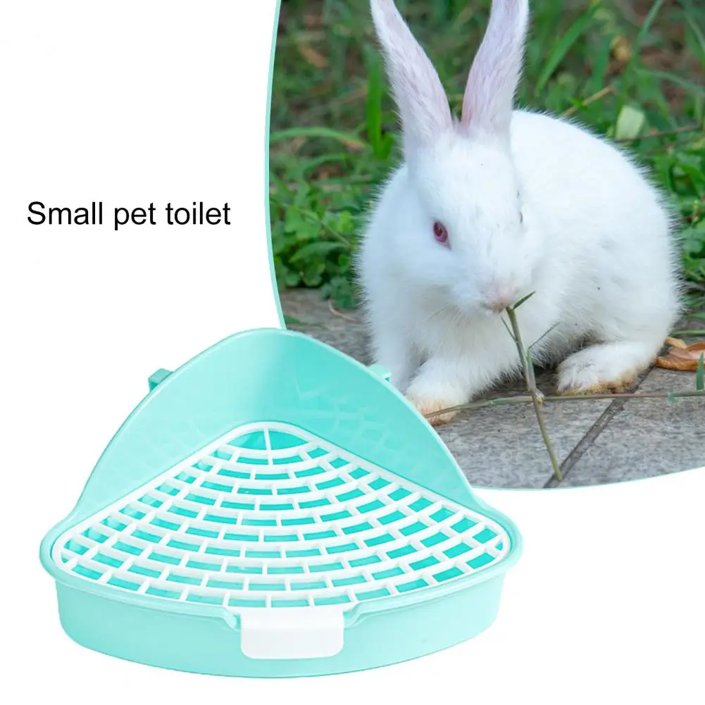 Hamster Litter Box Hamster Toilet Bathroom Pet Toilet Hollowed-out Triangular Area for Rabbits Ferrets Guinea Pigs for Small