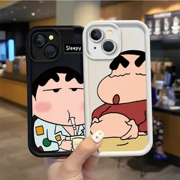 C-Crayon S-ShinChan kreslený telefon pouzdro pro iPhone 15 14 13 12 11 Pro Max 15 14 8 7 6 Plus X XS Max silikonový protiskluzový kryt 6 nejlepší prodej Pouzdro na iPhone s pastelkou Shin Chan - №6