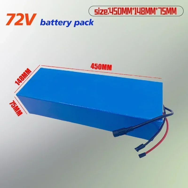 Bateria de lítio para bicicleta e scooter, armazenamento de energia, BMS High Power, 100% Real Capacity, Brand New, 72V30A21700