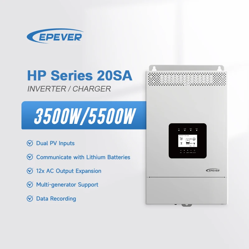 EPever Inversor Sinusoidal Puro MPPT Solar Hybrid Inverter 48V 5KW 5.5KW Dc Ac Inverter Wall Mounted With Parallel Function