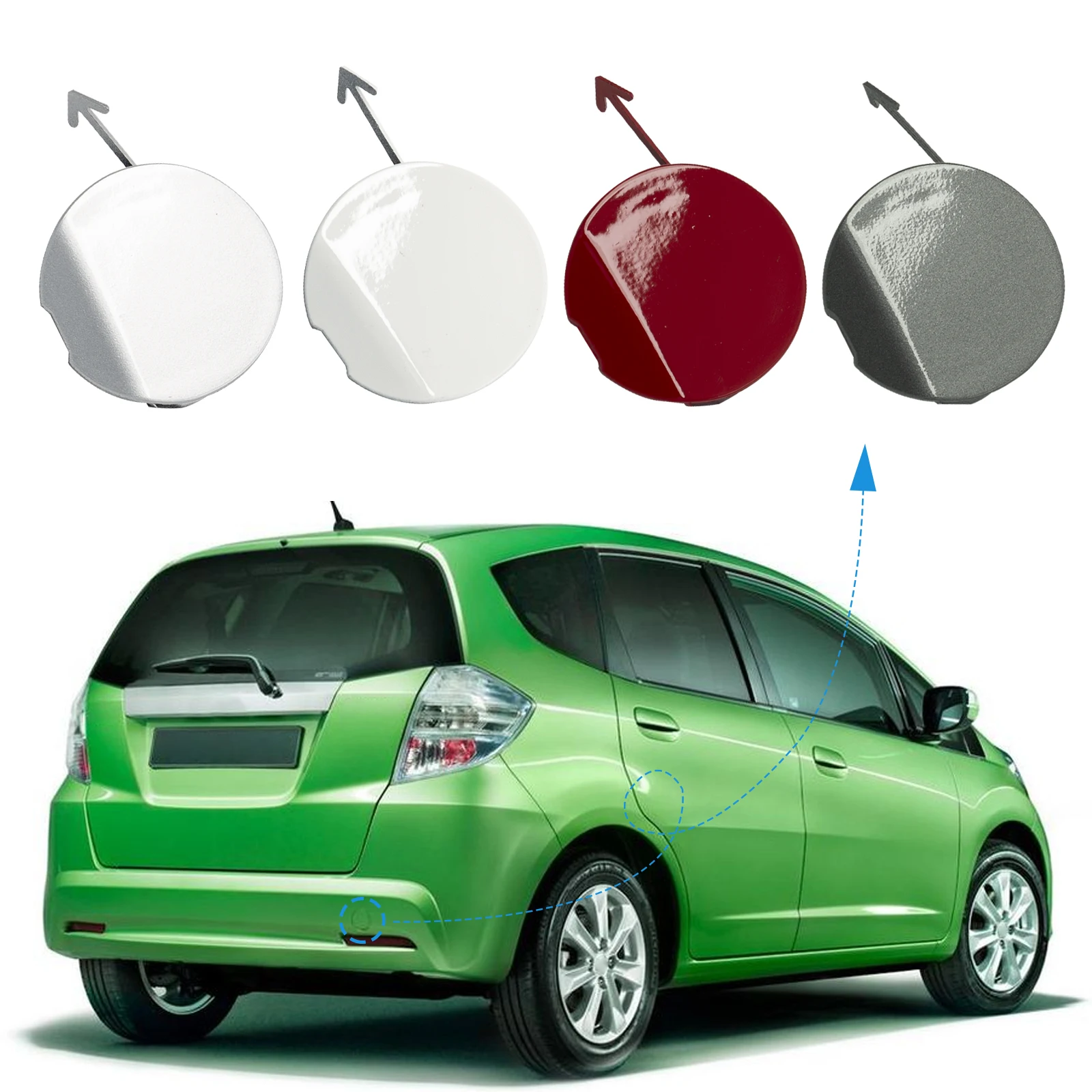 

Rear Bumper Tow Hook Cover Cap Towing Eye For Honda Jazz Fit GE6 GE8 Accessories 2012 2013 2014 71504-TF0-900 71504TF0900