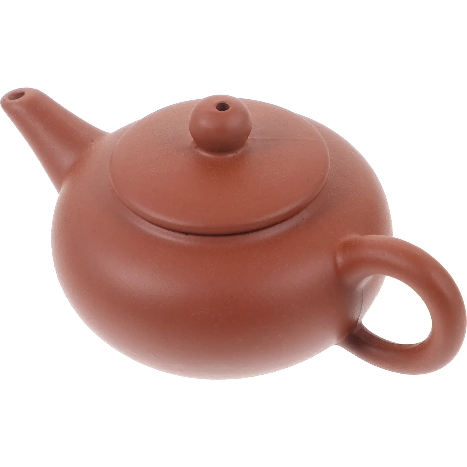 Mini Natural Clay Kettle with Elegant Lid Realistic Miniature House Accessory Micro Landscape Decor
