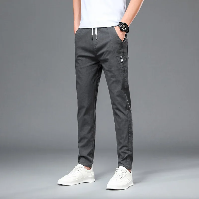 Aidili Season Men's Casual Business Pants Soft Comfortable Stretchable Versatile Slimming Straight-leg Trousers For Men