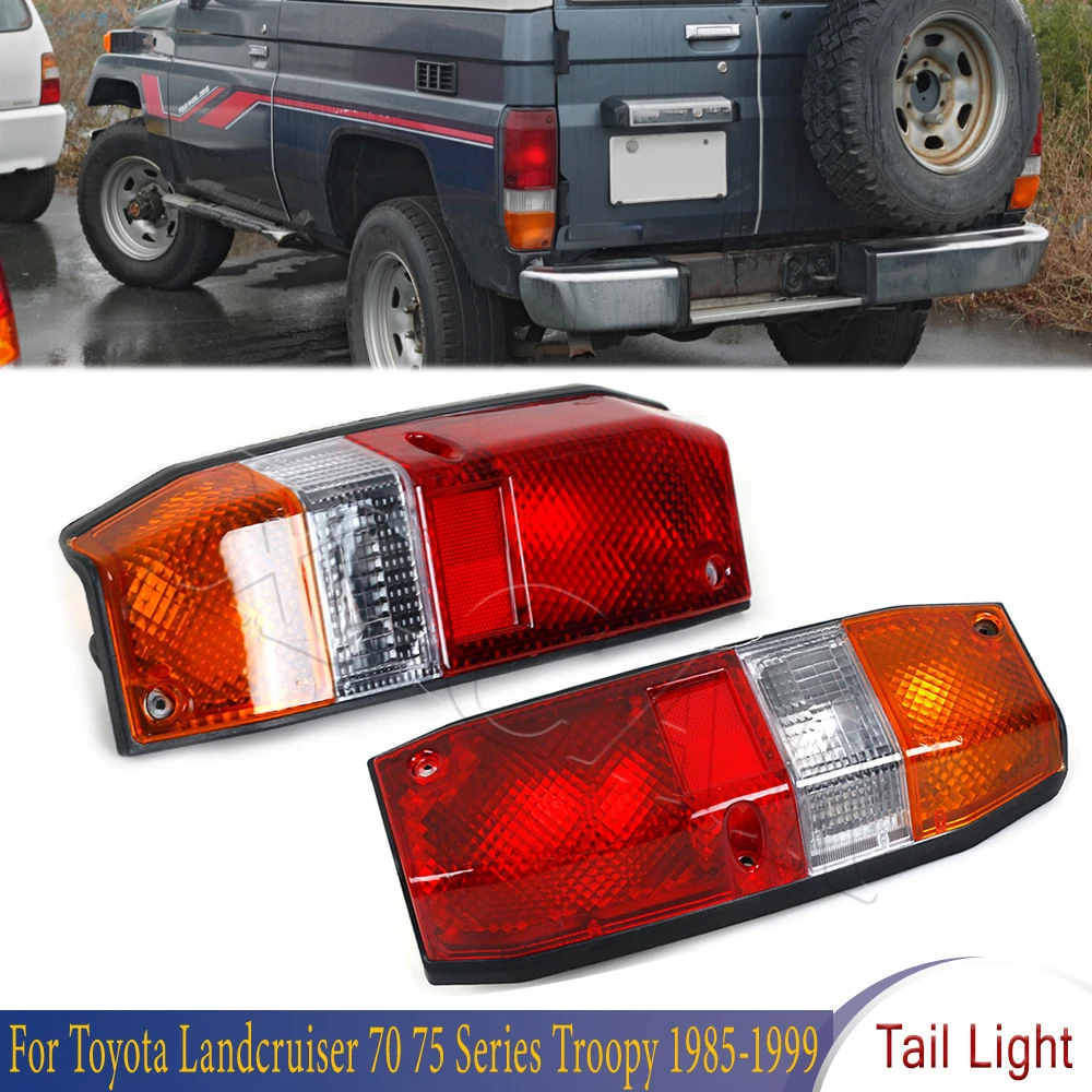 X-CAR Rear Bumper Tail Light Lamp For Toyota Land Cruiser 70 75 Series Troopy 1985 1986 1987 1988 1989-1999 Taillamp Taillight