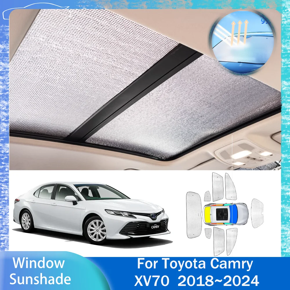 Для Toyota Camry XV70 2018 ~ 2024 2019 2020 2021 2022 2023световой солнцезащитный козырек для автомобиля, боковое окно, лобовое стекло, солнцезащитный козырек, аксессуары для зонтиков