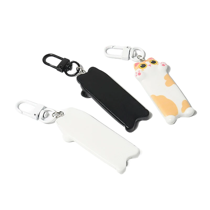 Porte-clés chat mignon de dessin animé, porte-clés animal Kawaii, porte-clés en résine douce, joli sac d'école, pendentif sac à main, cadeaux de couple