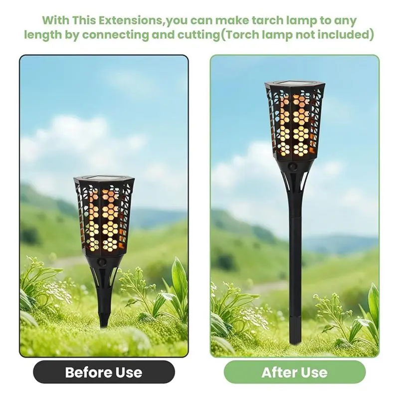 WORTHOWN-8 Sets Flame Lamp Extension Kit For Solar Torches