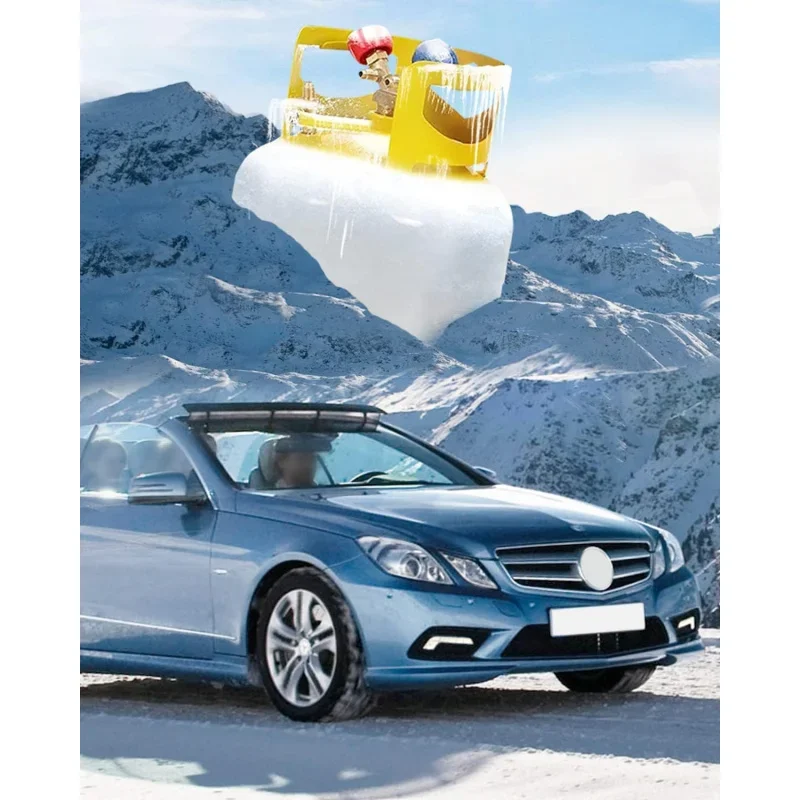 Recovery Tank 30 LB Reusable Recovery Cylinder Tank 1/4 SAE Y-Valve Recovery Can without Float Switch R12 R22, R