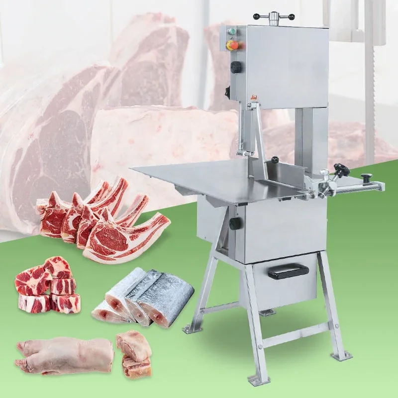 Electric automatic goat beef slaughter small frozen meat with bone saw meat cutter