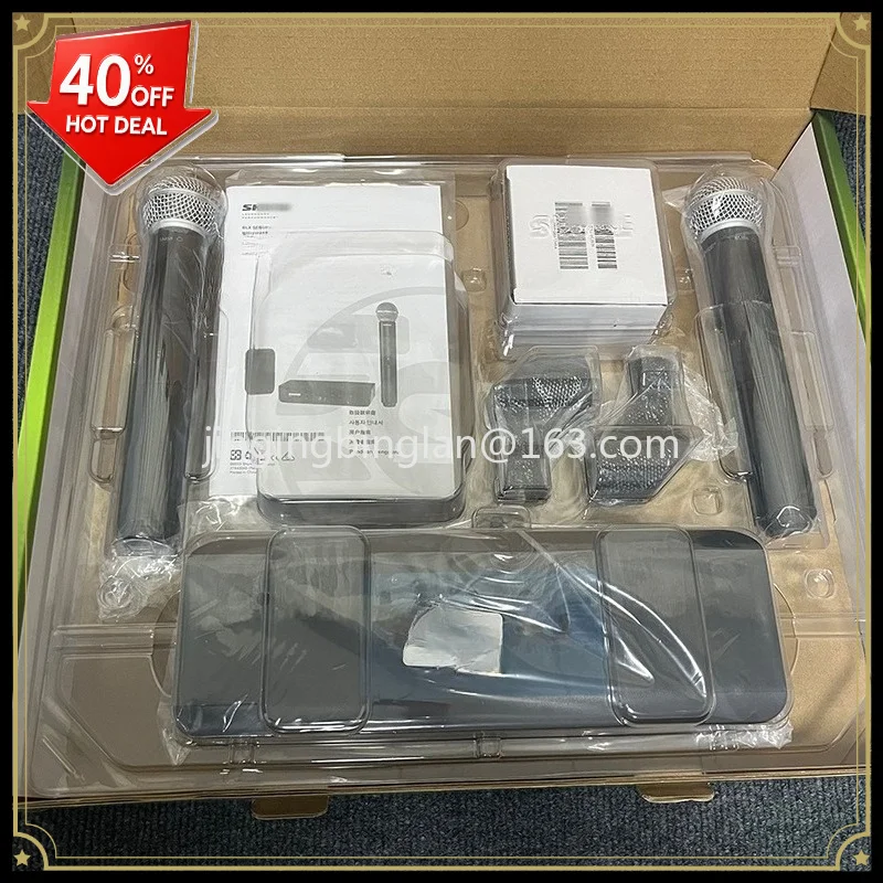 Factory direct sales of BLX288 SM58 wireless microphone one for two live broadcast Karaoke SM58 wired one for two microphone