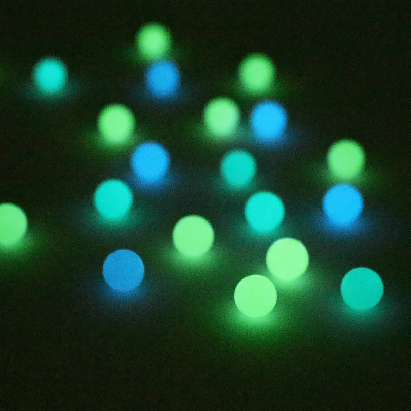 30 Pcs/ Lot OD 6mm Blue/Green/BLue Green Luminous Quartz Ball