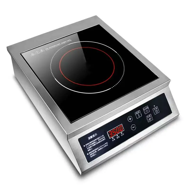 3500 watt induction cooker, high-power, large-size stainless steel flat button knob, household and commercial hot pot stove