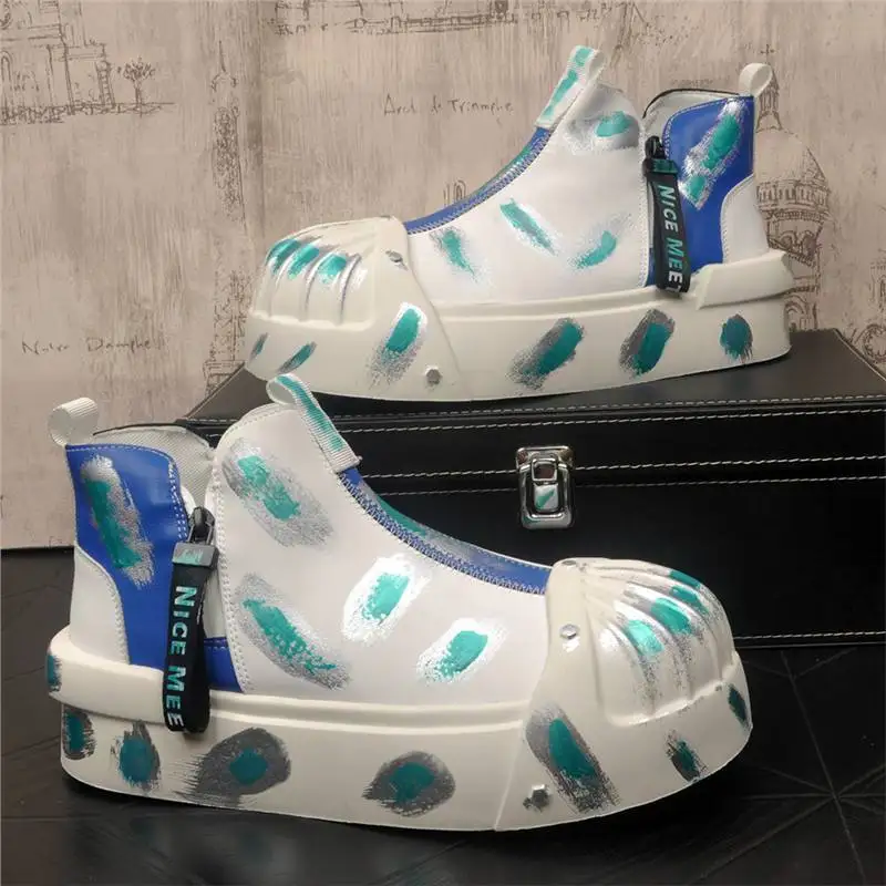 

Пара модных повседневных туфель с граффити, удобные мужские и женские туфли со средним верхом на толстой подошве, новые туфли для досок, белые туфли по индивидуальному заказу