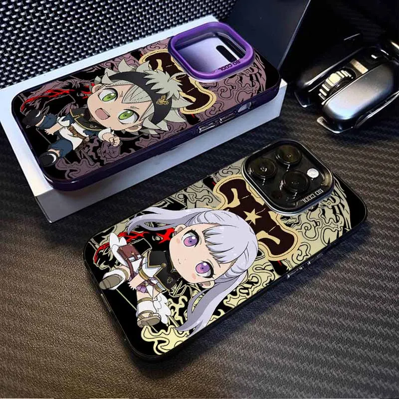 Novo dos desenhos animados bonito trevo preto capa para samsung galaxy s25 borda s24 s23 s22 s21 s20 fe ultra silicone colorido prata caso de telefone