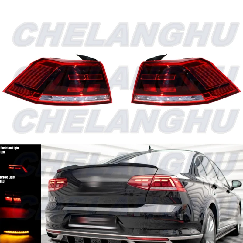 LED Tail Light For VW Passat B8 PA 2020 2021 2022 2023 2024 1 Pair Outer Side Rear Lamp Brake Light Car accessories