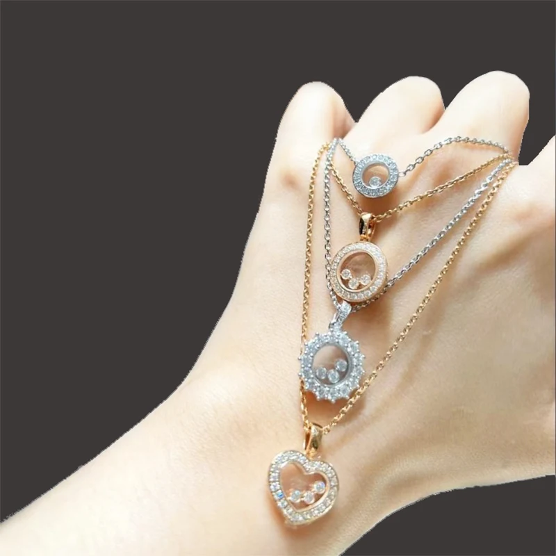 925 sterling silver heart shaped ice cube checkered necklace for woman luxury jewelry designer, noble elegant charms accessory