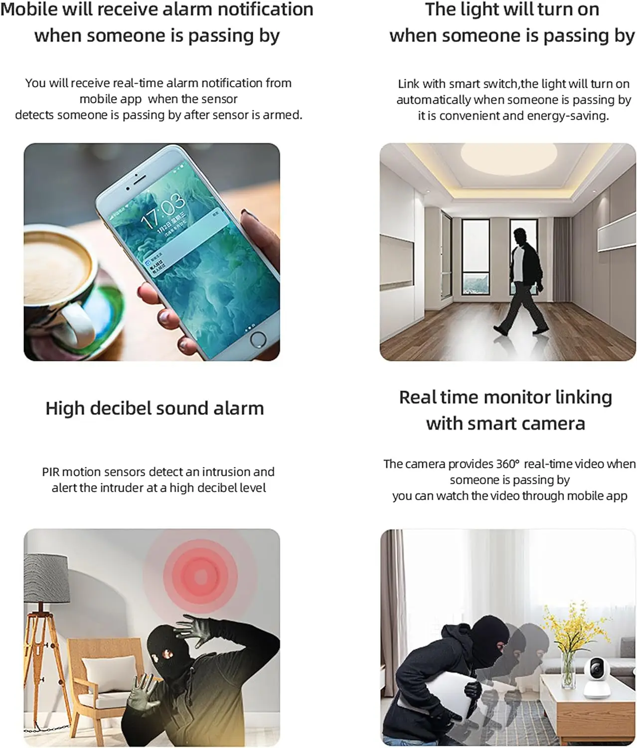Zigbee PIR Sensor gerak WiFi, rumah pintar detektor inframerah tubuh manusia perlindungan keamanan aplikasi hidup pintar