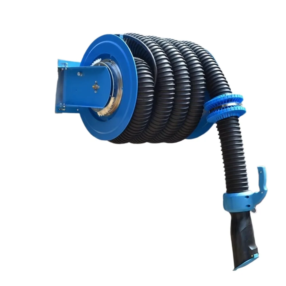 Spring type telescopic exhaust hose reel, automatic rewinding type car exhaust reel, suitable for car repair shops