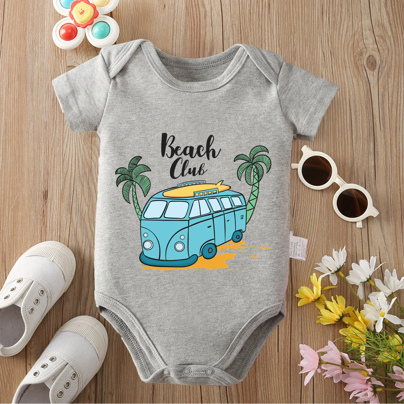 

Детская одежда из 100% хлопка с милыми животными, детский комбинезон с милым принтом для новорожденных от 0 до 12 месяцев, комбинезон с короткими рукавами